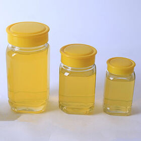 Wholesale glass pickle and honey jar with plastic cap