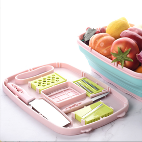 Vegetable Cutters Pad, Plastic Cutting Chopping Board, Collapsible Cutting  Board, Silicone Chopping