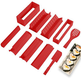 10pcs/set, Sushi Maker Set, Sushi Making Kit, Plastic Sushi Maker Tool,  Sushi Roller Kit, Rice Mold, Rice Ball Mold, DIY Mold, Spreader, Kitchen  Tool