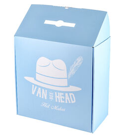 Light Blue Cardboard Cap Fedora Box Custom Hat Shipping Box