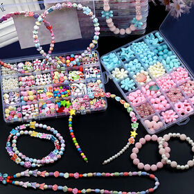200 Perles Lettres Acrylique Doré Transparent - 4x7 Mm, Pour Bracelets DIY, Colliers, Porte-clés - 9