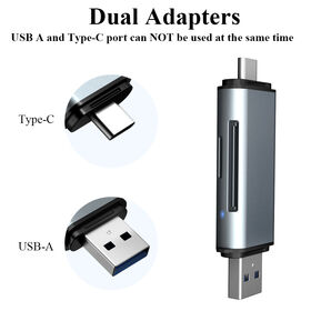 Lecteur de carte SIM externe intelligent, USB 2.0, TF, lecteur de carte  mémoire, adaptateur de clé USB pour ordinateur