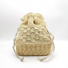 Straw Crochet Backpack