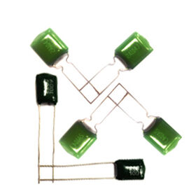 Cheap Mylar-CL11 Film Capacitors with 0.001 to 0.47UF Capacitance Range and Epoxy Resin Coating