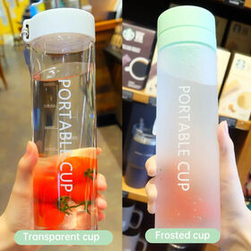 Bouteille d'eau en plastique de grande capacité 800 ml/600 ml pour jus de citron et fruits, bouteille pour boire en extérieur, meilleures ventes