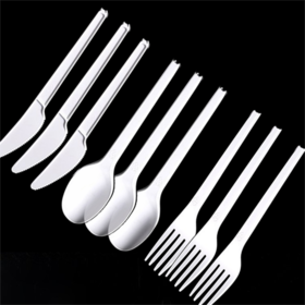 Wholeware Wedding Restaurant Cutleries Fork/Knife/Spoon Silverware Set Bulk  Flatware Stainless Steel Black Cutlery - China Flatware and Cutlery price
