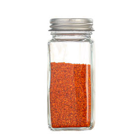 NEX 24Pcs Glass Spice Jars/Bottles 4oz Empty Square Spice
