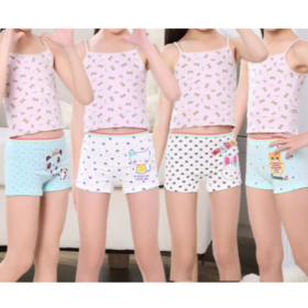 Buy Wholesale China Cute Design Kid's Seamless Underwear Knitting Vest Bra  And Panties Boxer Dancing Top And Boxer & Kid's Seamless Underwea at USD  0.78