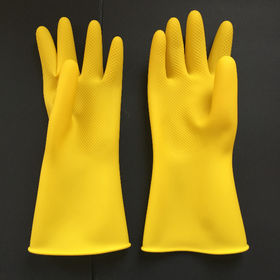 Wholesale Custom Yellow Comfort Kitchen Cleaning Latex Long Sleeve  Household Rubber Gloves Guantes De Limpieza - China Guantes Limpieza and  Latex Household Gloves price