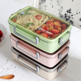 Buy Wholesale China Colorful Double Layer Plastic Lunch Box Kids Lunch  Container For Office People Lunch Food Storage & Lunch Box at USD 1.9