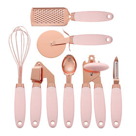 7pc Kitchen Utensil Set in Glossy Golden Color