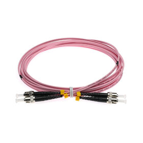 ST OS2 singlemode 9/125um Pink cable duplex fiber patch leads