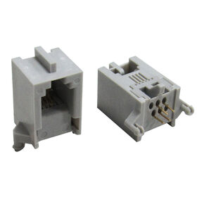 Prise Modulaire C5e avec Fibre de Verre Mixte ; Circuit Imprimé Non Blindé Dip180, Boîtier en Polyester PBT UL94V-0 avec Fibre de Verre Mixte