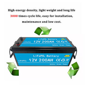 Baterai Penyimpanan LifePO4 12V 200Ah untuk RV, Kelautan, Perahu, Produsen dari China