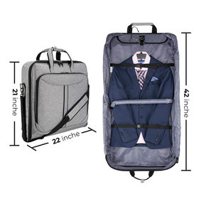 Suit Carry On Garment Bag for Travel & Business Trips With Shoulder Strap