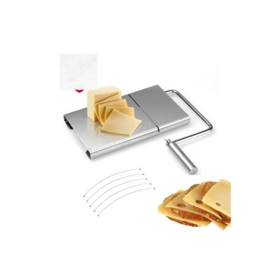Trancheuse à Fromage Moderne avec Fil en Acier Inoxydable pour Fromages Durs et Semi-Durs - Coupe-Fromage Professionnel