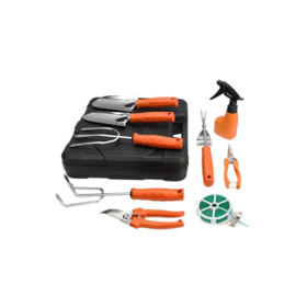 Potted Trimming Shovel Set Gardening Tools Kit with Case 12 Pieces Heavy Duty with Carrying Case