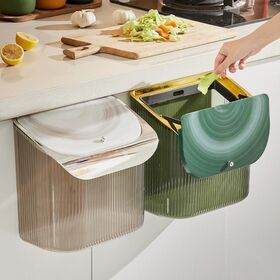 Suministros de Limpieza de Cocina: Contenedor de Compostaje para Encimera o Bajo Fregadero, Cubo de Basura Pequeño Colgante para Cocina Industrial
