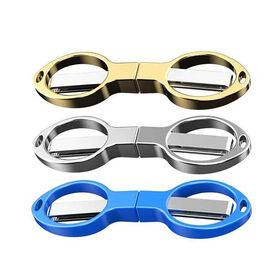Stainless Steel Scissors Folding Camping Scissors Keychain Mini Cutter Outdoor Fishing Scissors