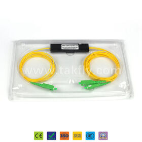 FTTH 1X2, Fiber Optic PLC Splitter mit SC APC Stecker im ABS-Gehäuse Lieferant