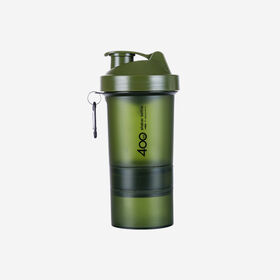 414 ml Shaker Flasche mit 2 Fächern - Fitness Shaker für Proteinshakes und Nahrungsergänzungsmittel