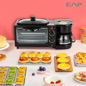 3 in 1 Breakfast Station, Electric Retro Breakfast Machine w/Non-stick  Frying Pan, Household Mini Bread Toaster Sandwich Maker w/Boiling Pot and  Food