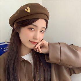 Chapeau Femme Laine Beret Automne Peintre Coréen Casquette Femmes