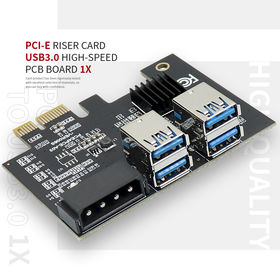 Adaptateur USB 3.0 Mini PCIE Riser SATA à 4 broches 6 broches 16X, carte  graphique externe pour ordinateur portable