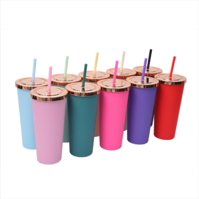 Double Plastic Sippy Cup Adult Straight Body Coffee Cup Custom Printed  Plastic Frosted Water Cup - China Cup with Straw and Cold Color Changing  price