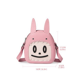 DIY Leder Mini-Taschen-Set: Cartoon-Handgefertigte Schulter-Crossbody-Tasche aus echtem Leder, modische, niedliche Geldbörse für Mädchen