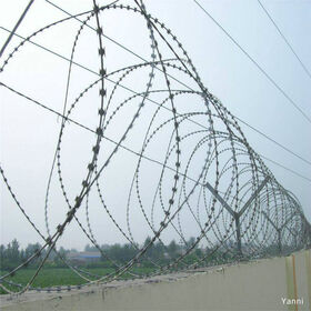 Electro-Galvanized BTO-22 Razor Wire 1.25mm Blade, Single-Twist Security Fencing