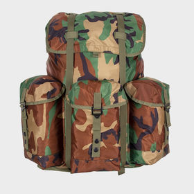 Sac à dos militaire camouflage, sac à dos tactique ALICE avec ceinture d'épaule en forme de Y et poche pour bouteille d'eau en stock.