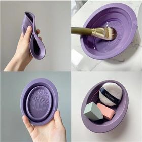 Makeup Brush Cleaning Box Powder Puff Beauty Egg Cleaning Tools