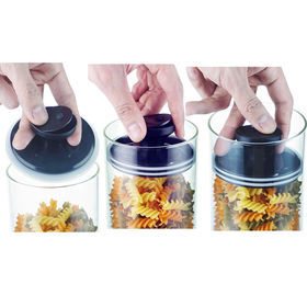 Buy Wholesale China Glass Jar With Lid Food Storage Jars Glass Canister Jar  Air Tight Jar 270ml/470ml/800ml & Glass Jar With Lid at USD 2.77