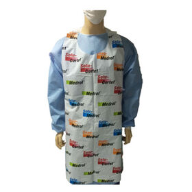 Precio Atractivo OEM Delantal Desechable de Plástico PE Impermeable con Impresión al por Mayor para Protección Personal
