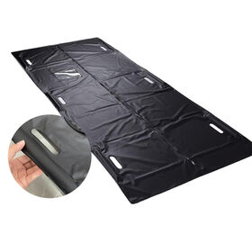 Bolsa para cadáveres negra desechable e impermeable, material plástico de PVC para difuntos