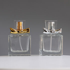 30 ml small square glass perfume bottle with sprayer