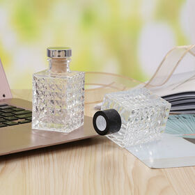 Fragrance glass reed diffuser bottle