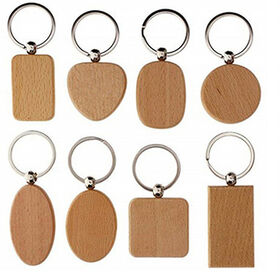 Wholesale Motel Styled Bamboo Keychain | Keychains | Order Blank