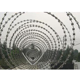 BTO-22 Galvanized Razor Wire Weather-Resistant, Cross-Type Barbed Tape for High-Security Perimeter Control
