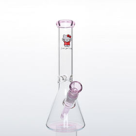 10 Inch Pink Hello Kitty Glass Bong Quality Tobacco Smoking Water