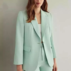 Verão moda feminina blazer ternos mint verde personalizado