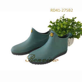 Bottes De Pluie Imperméables Totes En Cuir Et Caoutchouc - Taille 12 Homme, Marron, état Comme Neuf