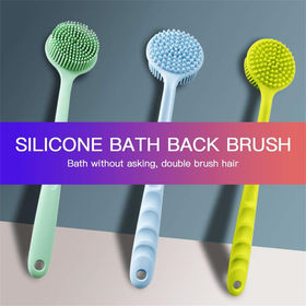 1pc Long Handle Bath Brush Back Bath Shower Scrubber Body Soft Mesh Scrub  Puff Clean Oneself Bath Back Brush