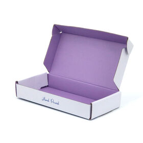 Purple Gift Bag with Box Foldable Luxury Scarf Packaging Gift Box