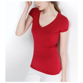 Cotton V Shaped Neck T Shirt, Size: Large at Rs 325/piece in Vadodara