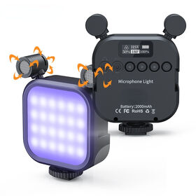 Lumière de Remplissage LED RVB Réglable, Panneau d'Éclairage Portable Rechargeable pour Vidéo de Caméra et Selfie