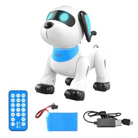 Juguetes interactivos electrónicos teledirigidos para perros robot, perro de juguete RC con ojos LED, regalos robóticos para niños, superventas