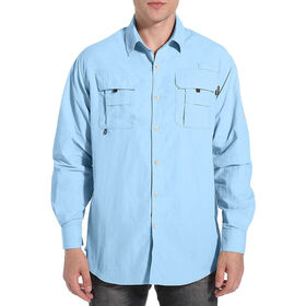 Buy Wholesale China Outdoor Anti-uv Nylon Spandex Polyester Fashion Style  Short Sleeve Fishing Shirt & Men's Fishing Shirts at USD 5