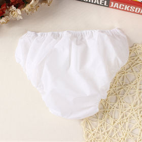 Disposable white travel underwear. Polypro knickers briefs and panties 5pcs